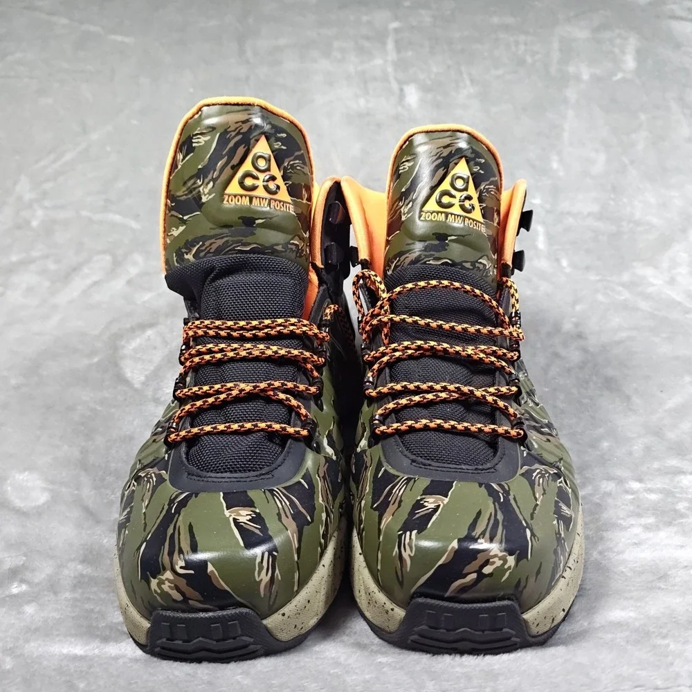 Nike ACG Zoom Meriwether Posite Boots Mens 11 Green Orange Camo 616215 083
